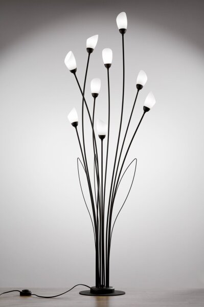 Jupiter 2058 - Stojací lampa GLORIOSA 9xG9/14W/230V černá