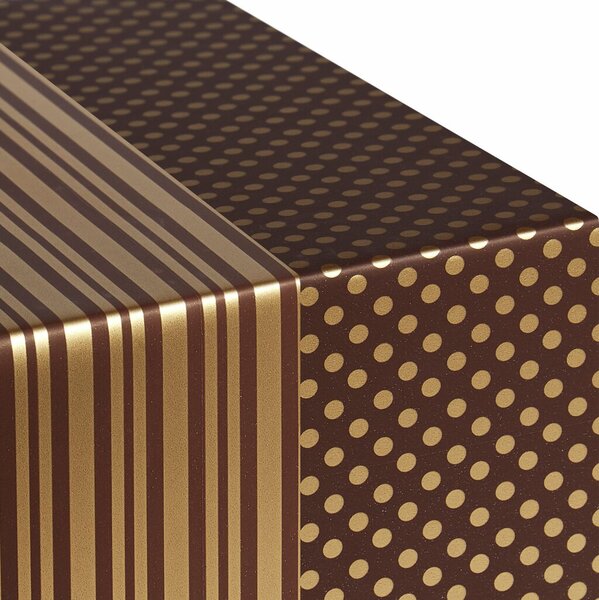 Serviteur Oboustranný balicí papír Brown Dots & Stripes- 5 m SRT125