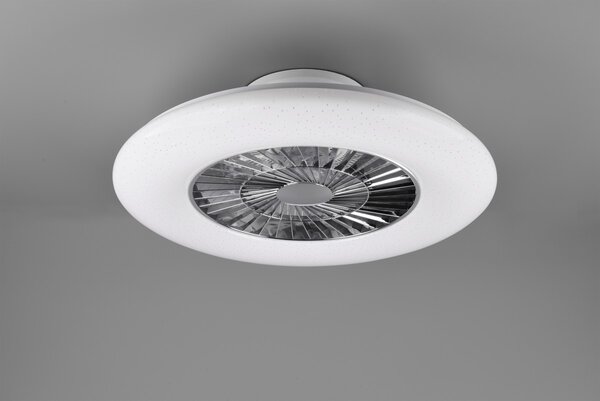 Trio R62402106 LED přisazený lustr s ventilátorem Visby 1x40W | 3000lm | 3000-6500K - stmívatelný, s dálkovým ovladačem