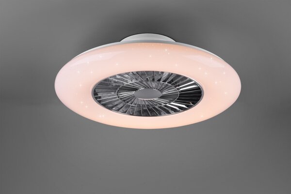 Trio R62402106 LED přisazený lustr s ventilátorem Visby 1x40W | 3000lm | 3000-6500K - stmívatelný, s dálkovým ovladačem