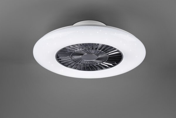 Trio R62402106 LED přisazený lustr s ventilátorem Visby 1x40W | 3000lm | 3000-6500K - stmívatelný, s dálkovým ovladačem