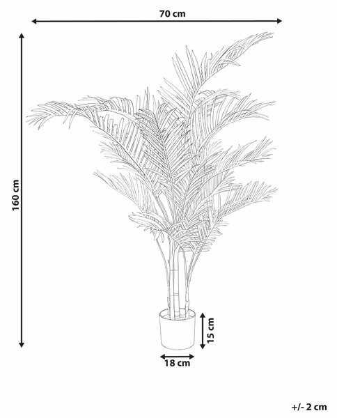 Umělá rostlina ARECA PALM 160 cm Zlatá