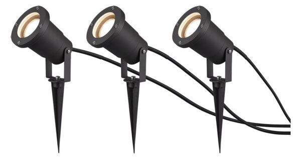 Trio 800260342 set 3 venkovních reflektorů Ubangi 3x28W | GU10 | IP65 - k zapíchnutí do země