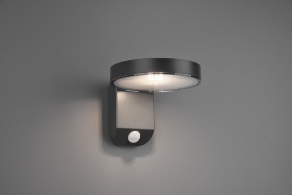 Trio R22251142 LED zahradní nástěnné solární svítidlo se senzorem Posadas 1x4,5W | 290lm | 3000K | IP44 - s pohybovým čidlem
