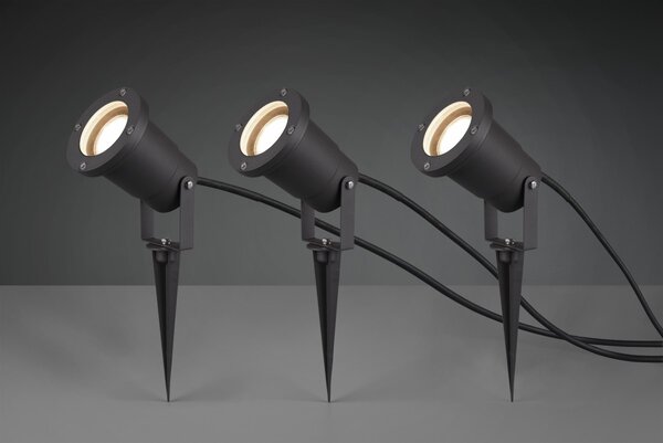 Trio 800260342 set 3 venkovních reflektorů Ubangi 3x28W | GU10 | IP65 - k zapíchnutí do země