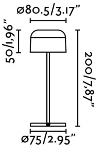 Faro Mavis přenosné stolní svítidlo IP54 Bílá360mm