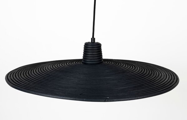 Černé ratanové závěsné světlo ZUIVER BALANCE 60 cm