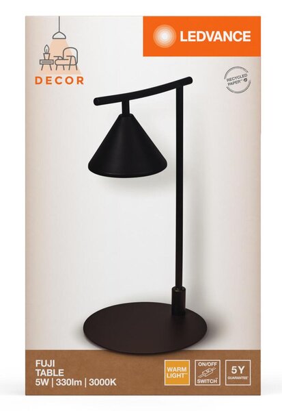 LEDVANCE LED stolní lampa Fuji 5W 930 černá 4058075841789