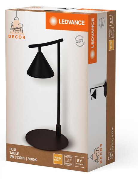 LEDVANCE LED stolní lampa Fuji 5W 930 černá 4058075841789