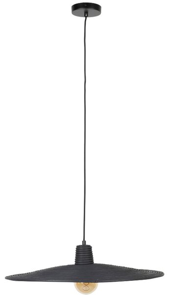 Černé ratanové závěsné světlo ZUIVER BALANCE 60 cm