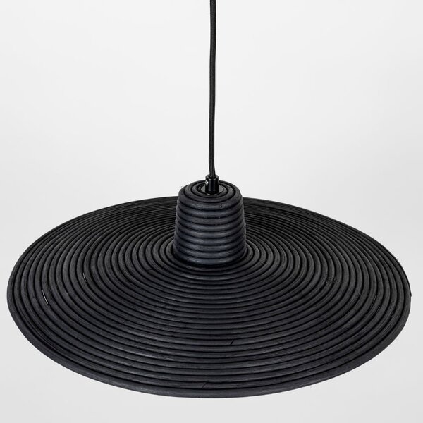 Černé ratanové závěsné světlo ZUIVER BALANCE 45 cm