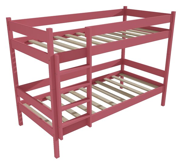 Vomaks Patrová postel PP 002 Rozměr: 80 x 200 cm, Prostor mezi lůžky: 80 cm, Povrchová úprava: netransparentní barva růžová