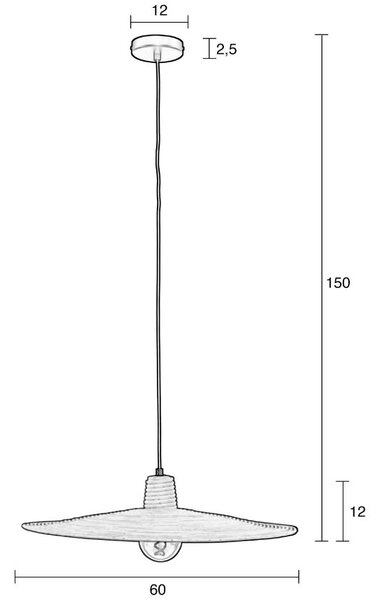 Ratanové závěsné světlo ZUIVER BALANCE 60 cm