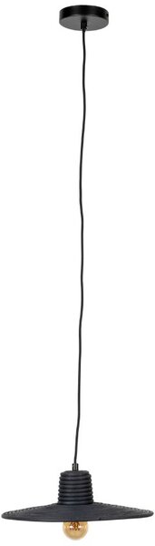 Černé ratanové závěsné světlo ZUIVER BALANCE 35 cm