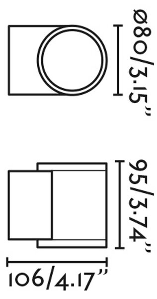 Faro Tond LED nástěnné venkovní svítidlo IP54 Dolů2700K