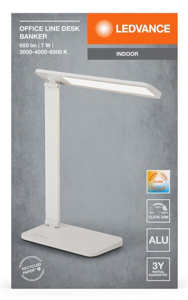 LEDVANCE LED stolní lampa Office Line Desk Banker 7W CCT Dimmable bílé 4058075842960