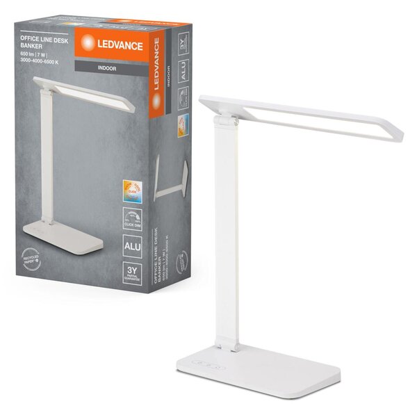 LEDVANCE LED stolní lampa Office Line Desk Banker 7W CCT Dimmable bílé 4058075842960