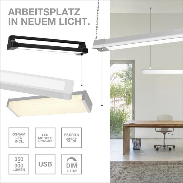 LEDVANCE LED stolní lampa Office Line Desk Banker Qi nabíjení 17W CCT Dimmable černé 4058075842984