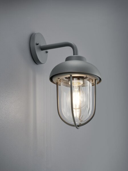 Trio 202760142 zahradní nástěnná lampa Duero 1x40W | E27 | IP44 - antracitová, industriální