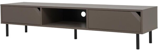 Matně hnědý lakovaný TV stolek Tenzo Corner 176,5 x 43 cm