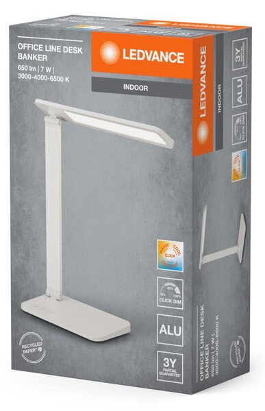 LEDVANCE LED stolní lampa Office Line Desk Banker 7W CCT Dimmable bílé 4058075842960