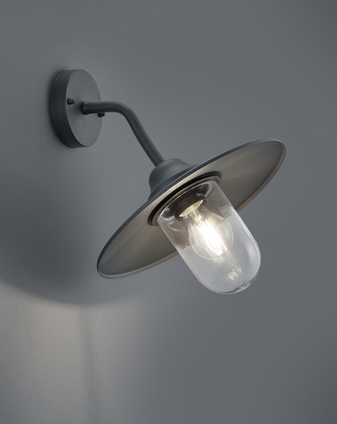 Trio 201760142 zahradní nástěnná lampa Brenta 1x40W | E27 | IP44 - antracit
