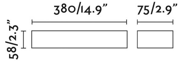 Faro Doro LED nástěnné venkovní svítidlo IP65 Tmavě hnědá500mm