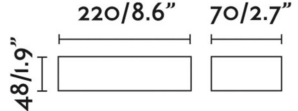 Faro Doro LED nástěnné venkovní svítidlo IP65 Tmavě hnědá500mm