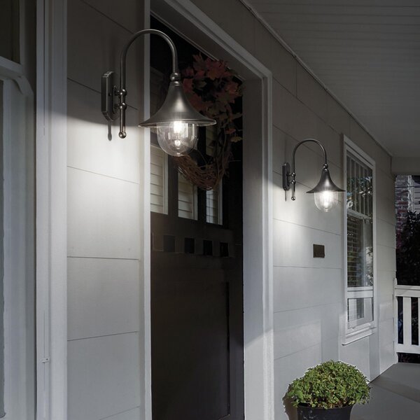 Ideal Lux 246819 zahradní nástěnná lampa Cima 1x60W | E27 | IP43 - antracit