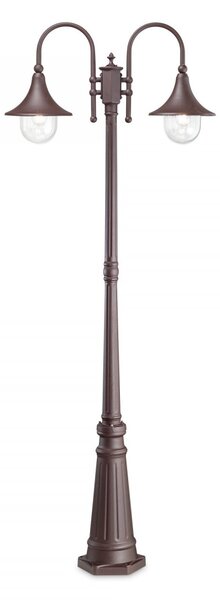 Ideal Lux 246840 venkovní stojanové svítidlo Cima 2x60W | E27 | IP43 - kávové