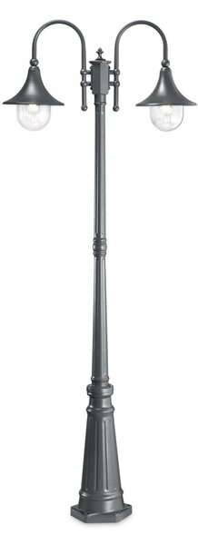 Ideal Lux 246833 venkovní stojanové svítidlo Cima 2x60W | E27 | IP43 - antracit