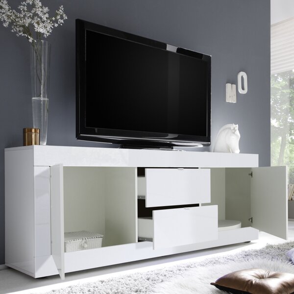 TV stolek BASIC III (Bílá lesk)