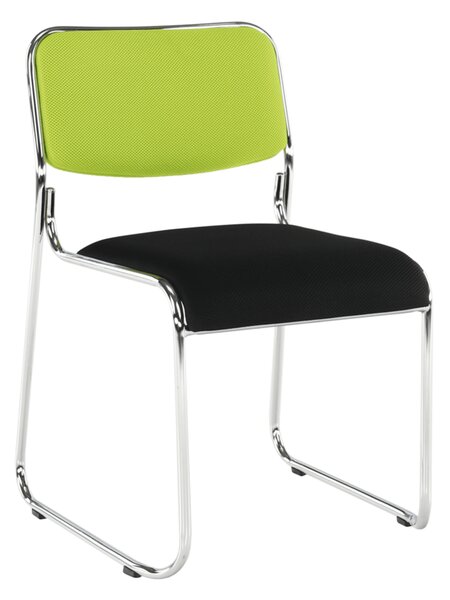 TEMPO Zasedací židle, zelená/černá síťovina, BULUT