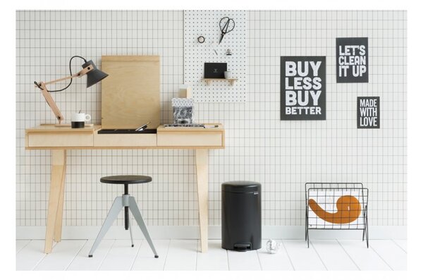 Brabantia Pedálový odpadkový koš newIcon - 12 L, matná černá