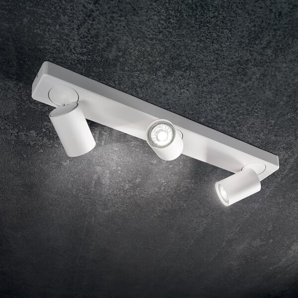 Ideal Lux 229065 stropní a nástěnná bodová lampa Rudy 3x35W | GU10 - bílá