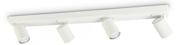 Ideal Lux 229089 stropní a nástěnná bodová lampa Rudy 4x35W | GU10 - bílá