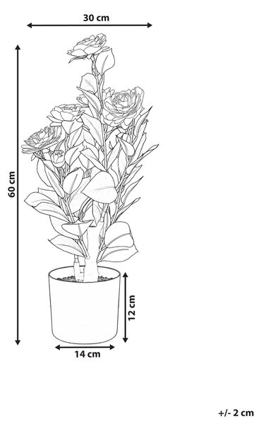 Umělá rostlina CAMELLIA 60 cm Zelená