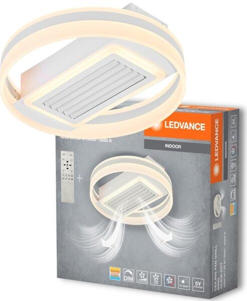 LEDVANCE LED stropní svítidlo s ventilátorem Grill Ring 55W CCT bílé 4099854397691