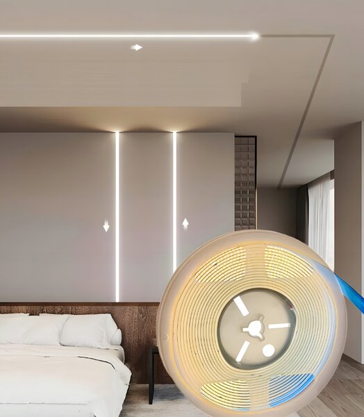 LED páska digitální COB 24V 5m 65W 3000K 1170lm digitální efekt tekoucí vody