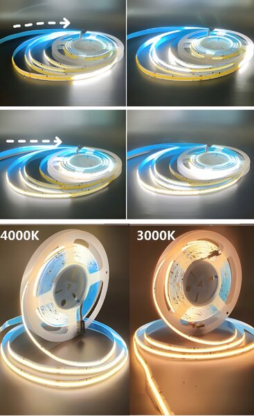 LED páska digitální COB 24V 5m 65W 3000K 1170lm digitální efekt tekoucí vody