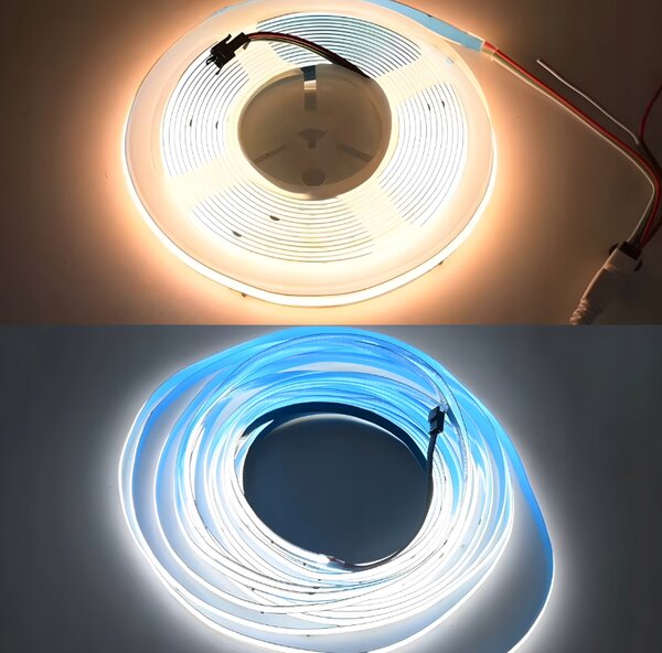 LED páska digitální COB 24V 5m 65W 3000K 1170lm digitální efekt tekoucí vody