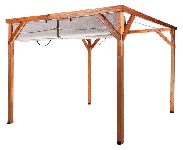 Zahradní pavilon VILLAROSA 320 cm 380 cm Borovicové dřevo Hnědá/Béžová