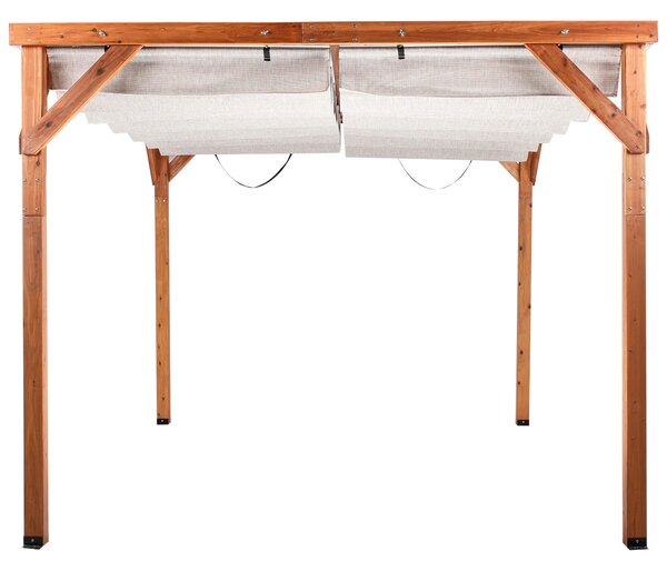 Zahradní pavilon VILLAROSA 320 cm 380 cm Borovicové dřevo Hnědá/Béžová