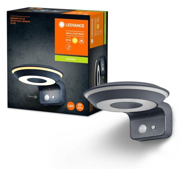 LEDVANCE LED venkovní nástěnné solární svítidlo ENDURA Style s čidlem 3.6W 3000K 4058075763210
