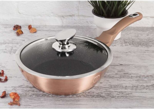 Pánev hluboká s poklicí 24 cm Rosegold Metallic Line