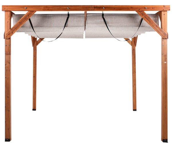 Zahradní pavilon VILLAROSA 320 cm 380 cm Borovicové dřevo Hnědá/Béžová