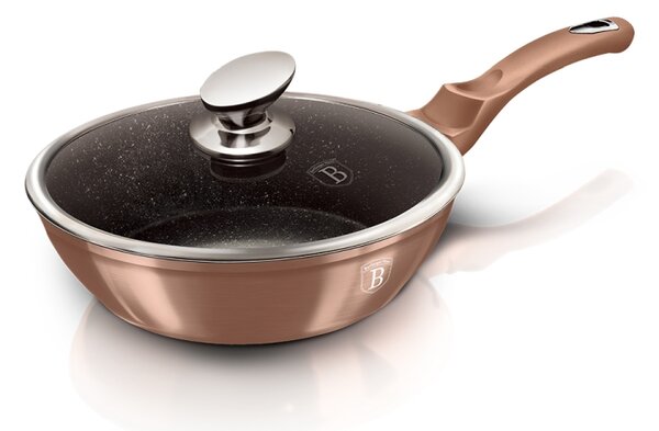 Pánev hluboká s poklicí 24 cm Rosegold Metallic Line