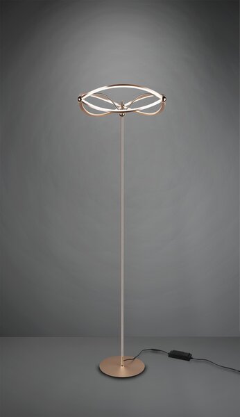 Trio 421210108 LED stojací svítidlo Charivari 1x31W | 3700lm | 3000K | IP20 - funkce stmívání, nožní vypínač, mosaz