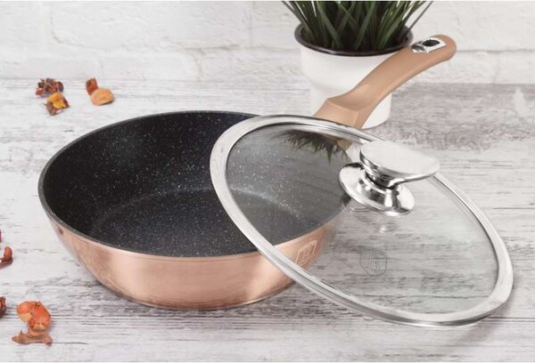 Pánev hluboká s poklicí 24 cm Rosegold Metallic Line