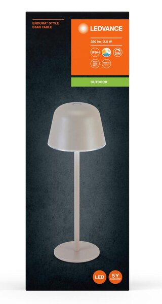 LEDVANCE LED venkovní stolní lampa Endura Style CCT USB béžová 4099854185342